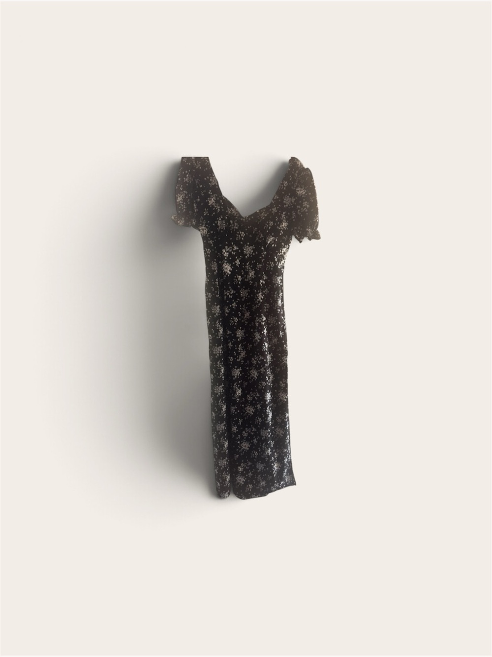 Black Floral Maxi Dress - Unbranded